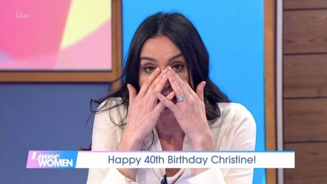 Christine Bleakley cries on Loose Women
