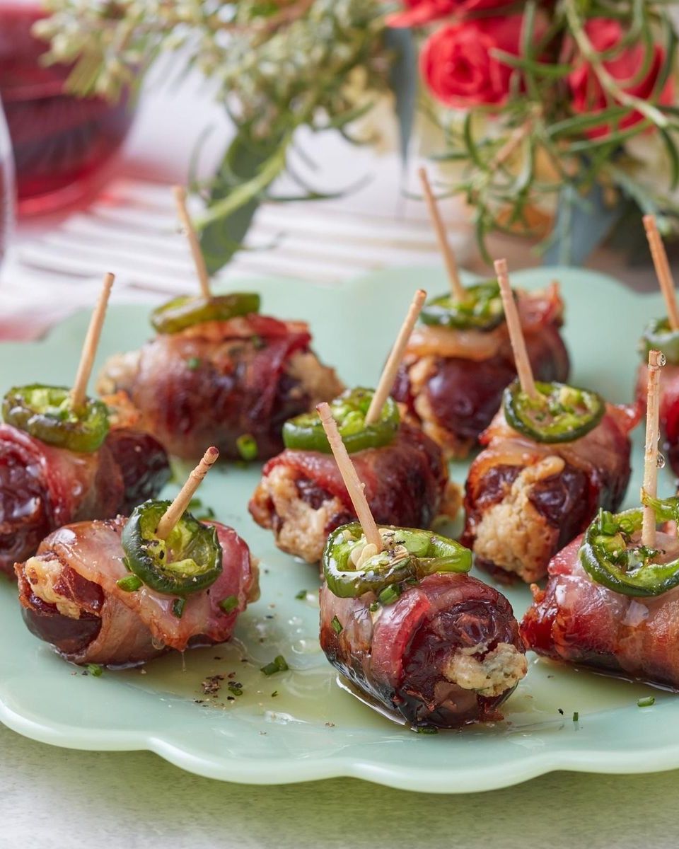 christmas appetizers bacon wrapped dates