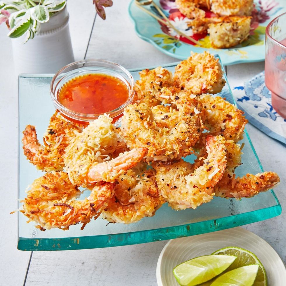 christmas appetizers coconut shrimp with limes