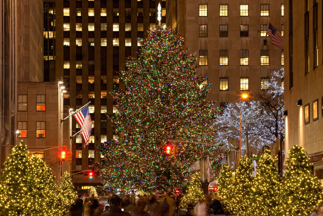 christmas at the rockefeller center from 48th st