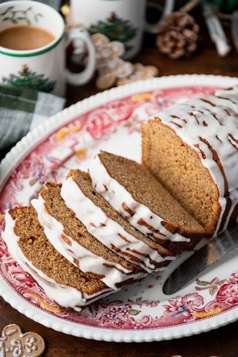 gingerbread loaf with frosting
