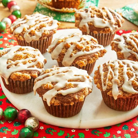 gingerbread muffins with glaze