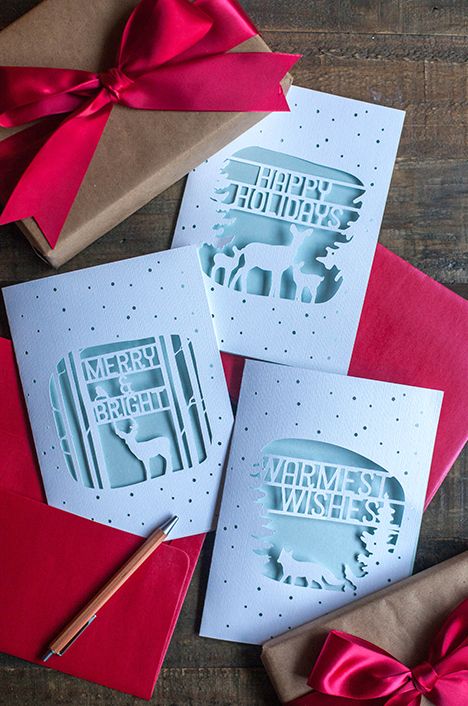 christmas card ideas elegant paper cut christmas cards