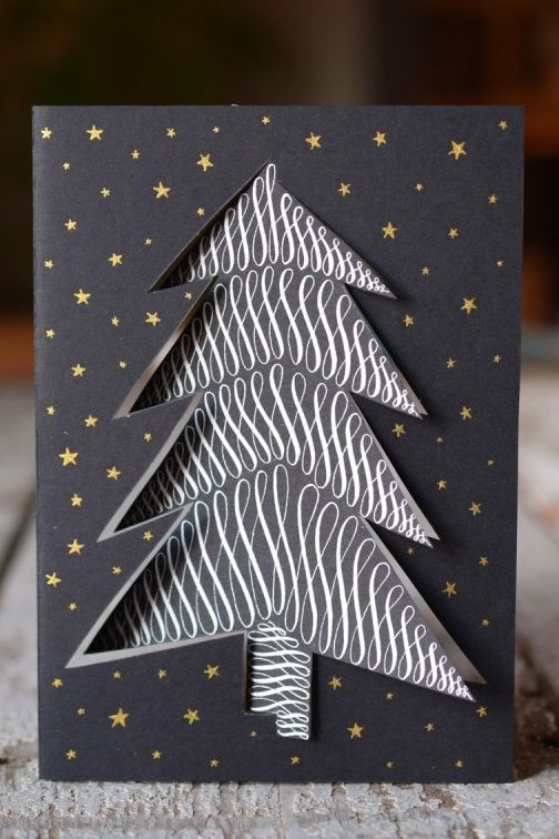 christmas card ideas tasteful twistout christmas tree card