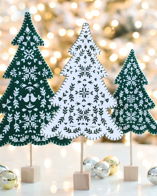 Handmade Felt White Stars, Christmas Tree Ornaments Pack of 12  : Handmade Products