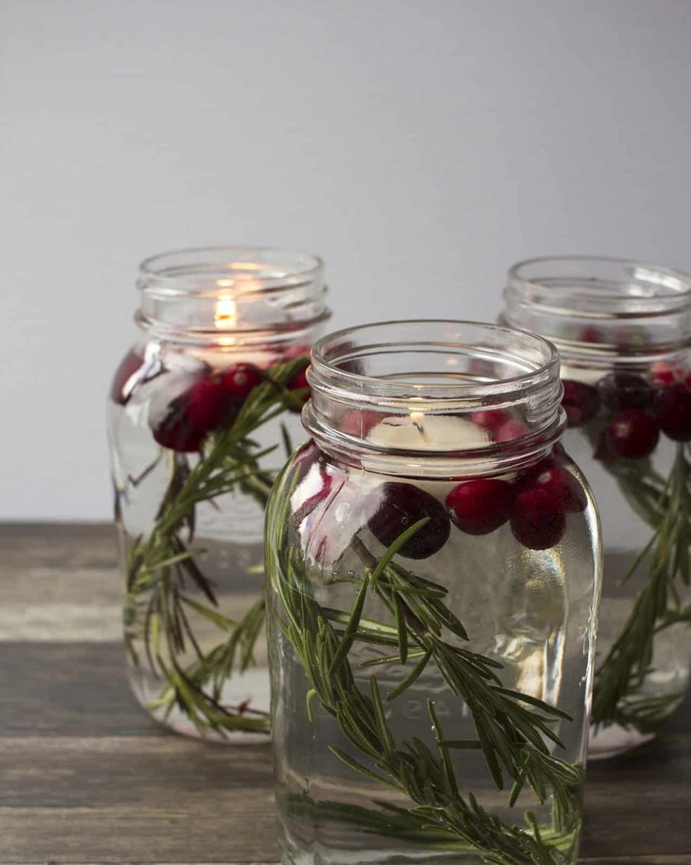 christmas centerpieces floating candles