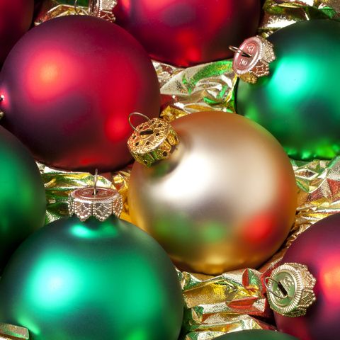 red green and gold christmas ornaments