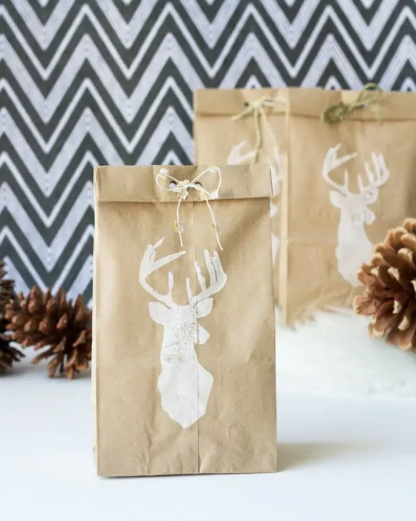 christmas crafts christmas reindeer gift wrap