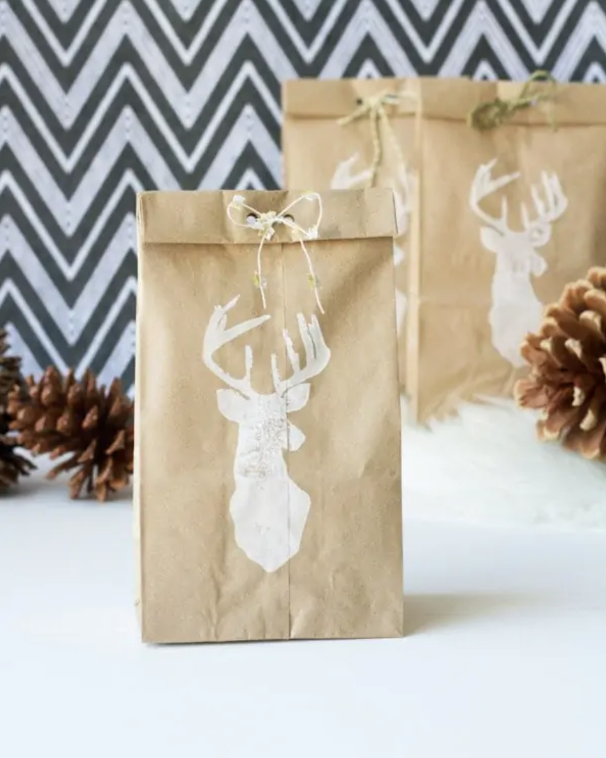 christmas crafts christmas reindeer gift wrap