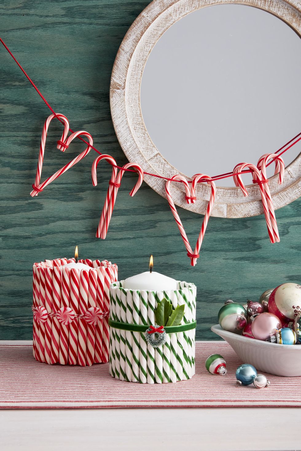 christmas crafts for kids candy cane heart garland