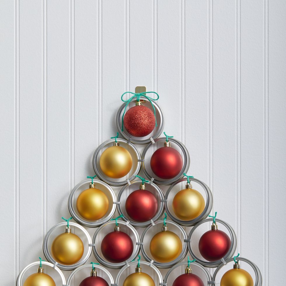 diy christmas decorations mason jar lid tree