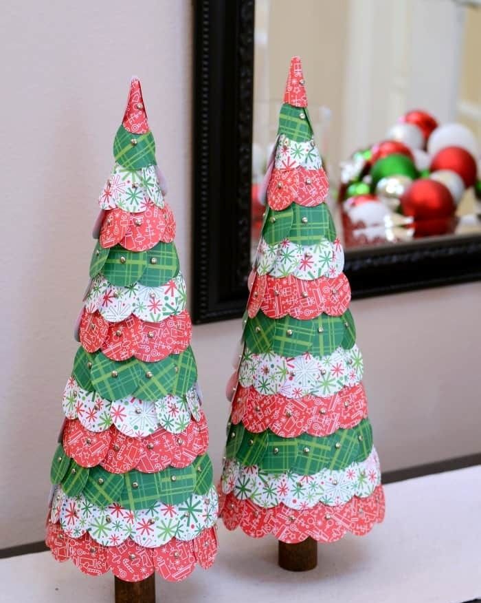 christmas crafts punch paper tree