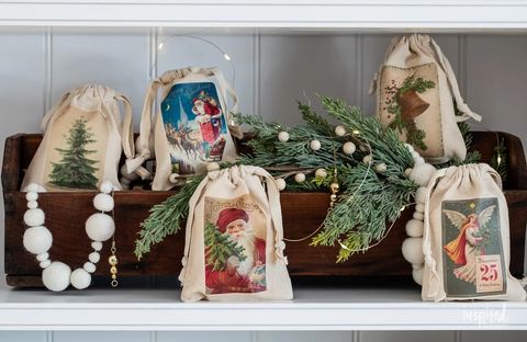 christmas crafts vintage inspired christmas gift bags