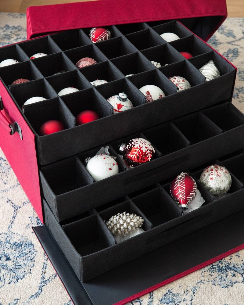 christmas decor storage, ornament box