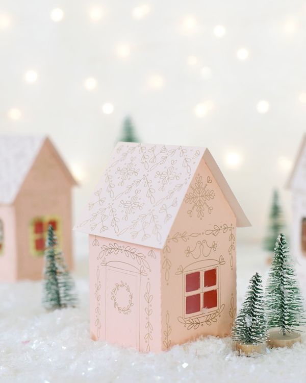 christmas decoration ideas miniature paper christmas houses