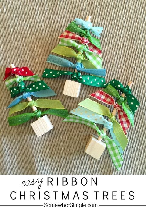 christmas decoration ideas ribbon christmas trees