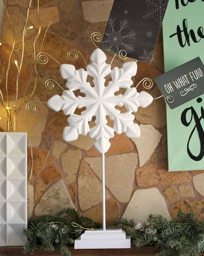 christmas decoration ideas snowflake card holder