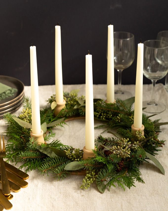 christmas decoration ideas table wreath