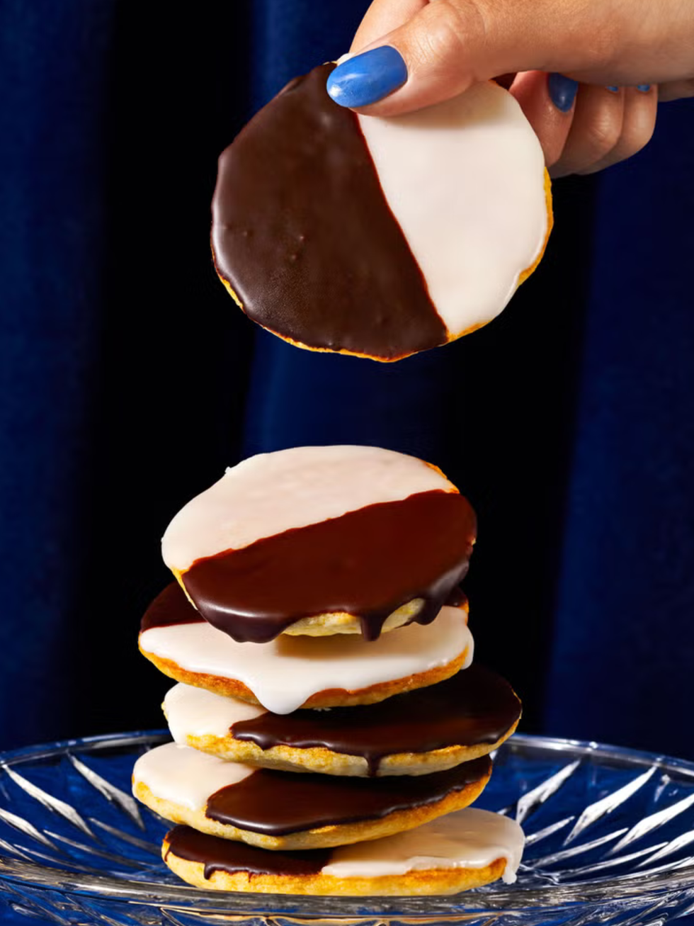 christmas desserts black and white cookies