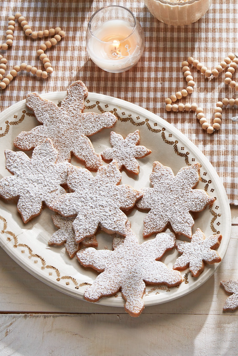 christmas desserts snowflake cookie