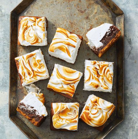 s'mores brownies cut into squares