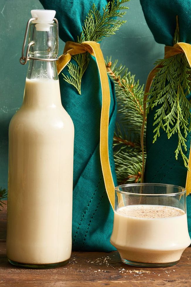 coquito holiday drink served in a glass