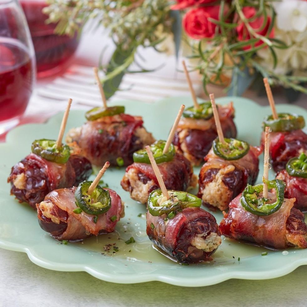 christmas dinner menu bacon wrapped dates