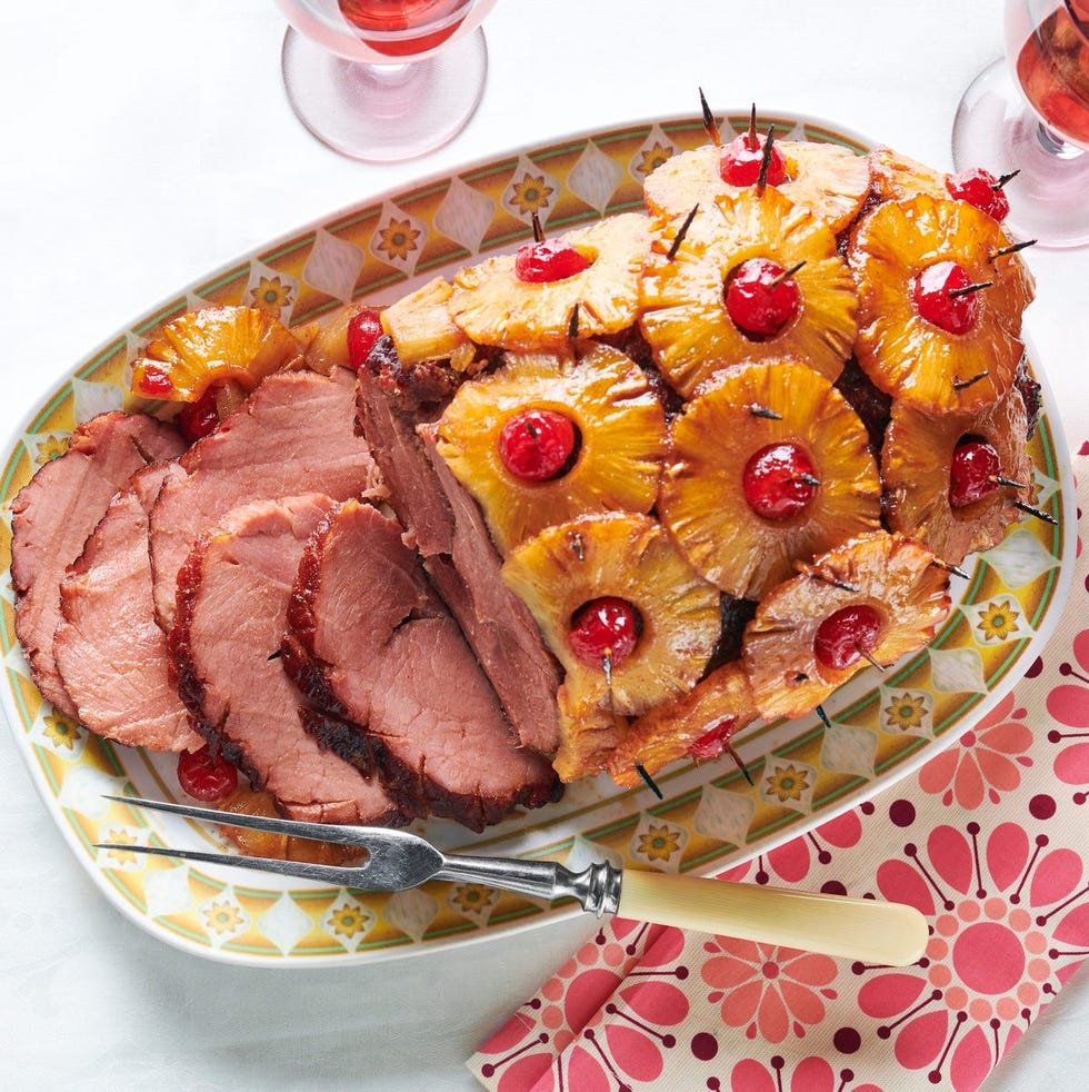 christmas dinner menu ham with cherry pineapple glaze