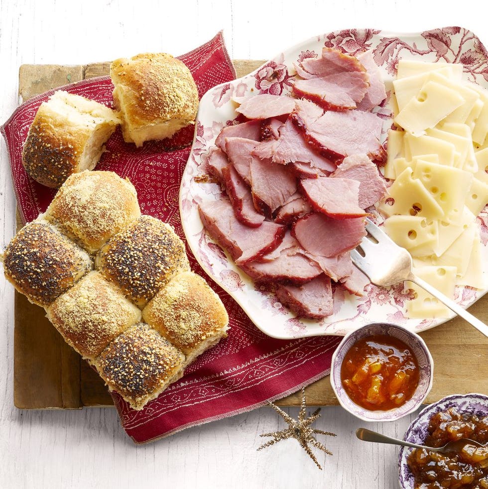 christmas dinner menu honey glazed ham and checkerboard rolls honey glazed ham and checkerboard rolls wiht cheese and jam