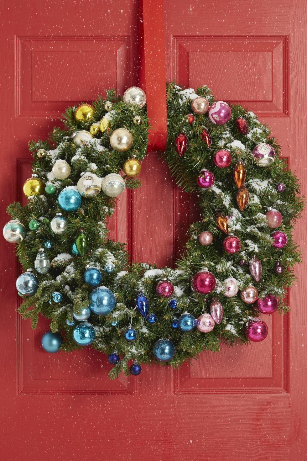 christmas door decorations ornament rainbow wreath