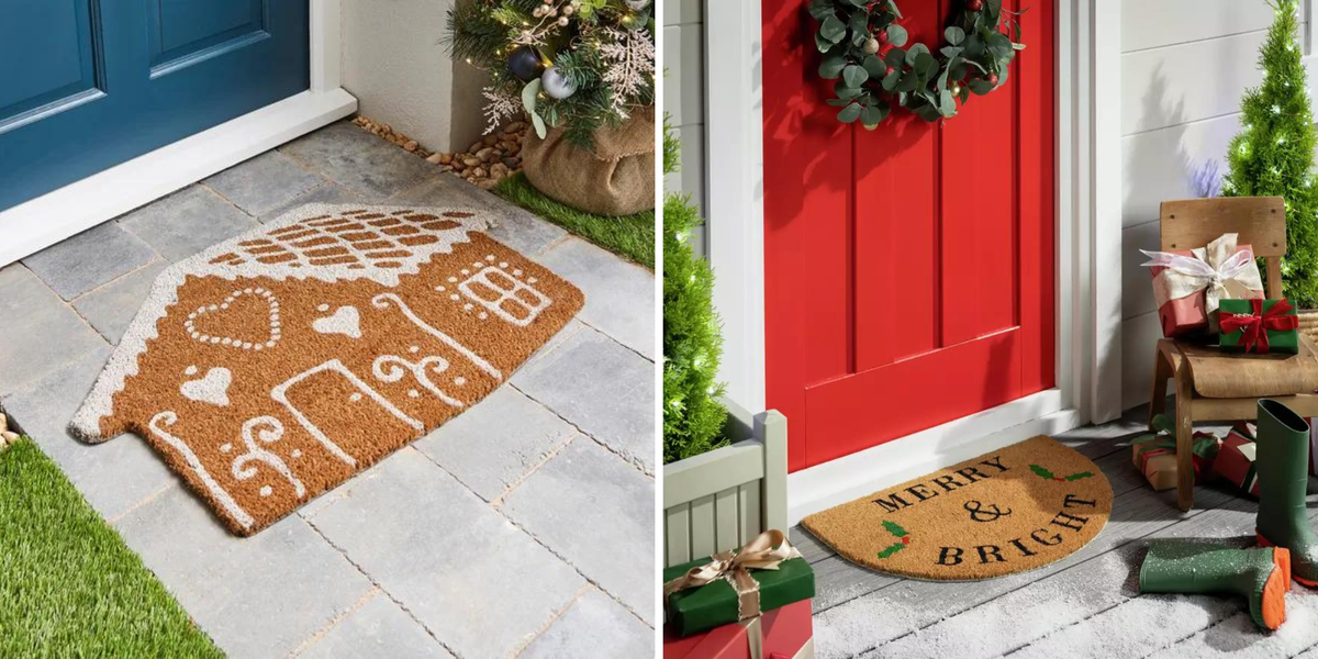 Doormat Bundle, Snowflake Doormat, Winter Doormat Outdoor, Christmas Outdoor Rug, Christmas Doormat, newest Modern Doormat, Holiday Gift Set