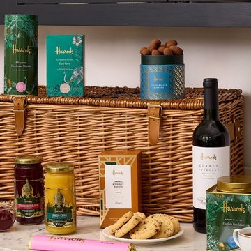 two christmas food and drink hampers