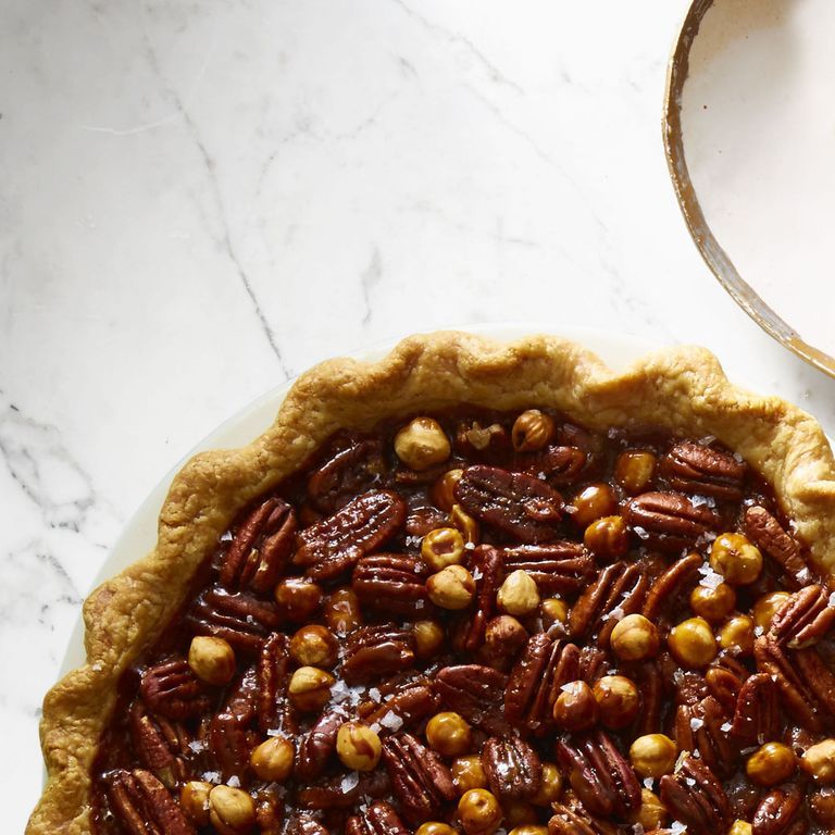 christmas foods   salted caramel mixed nut pie
