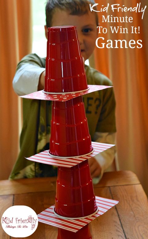 christmas games for kids cup stacking