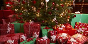 Christmas gifts under tree
