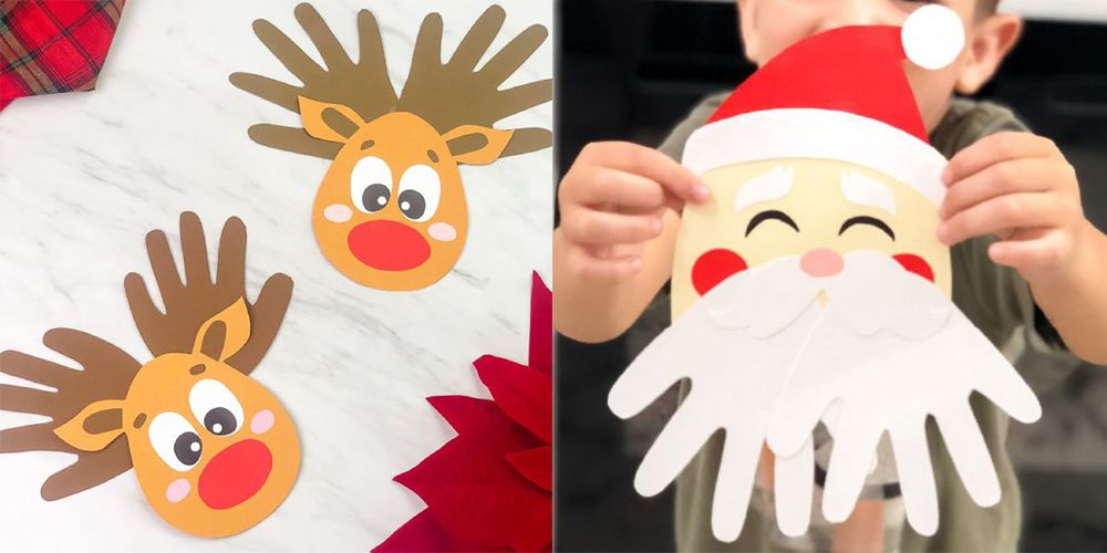 christmas handprint art reindeer