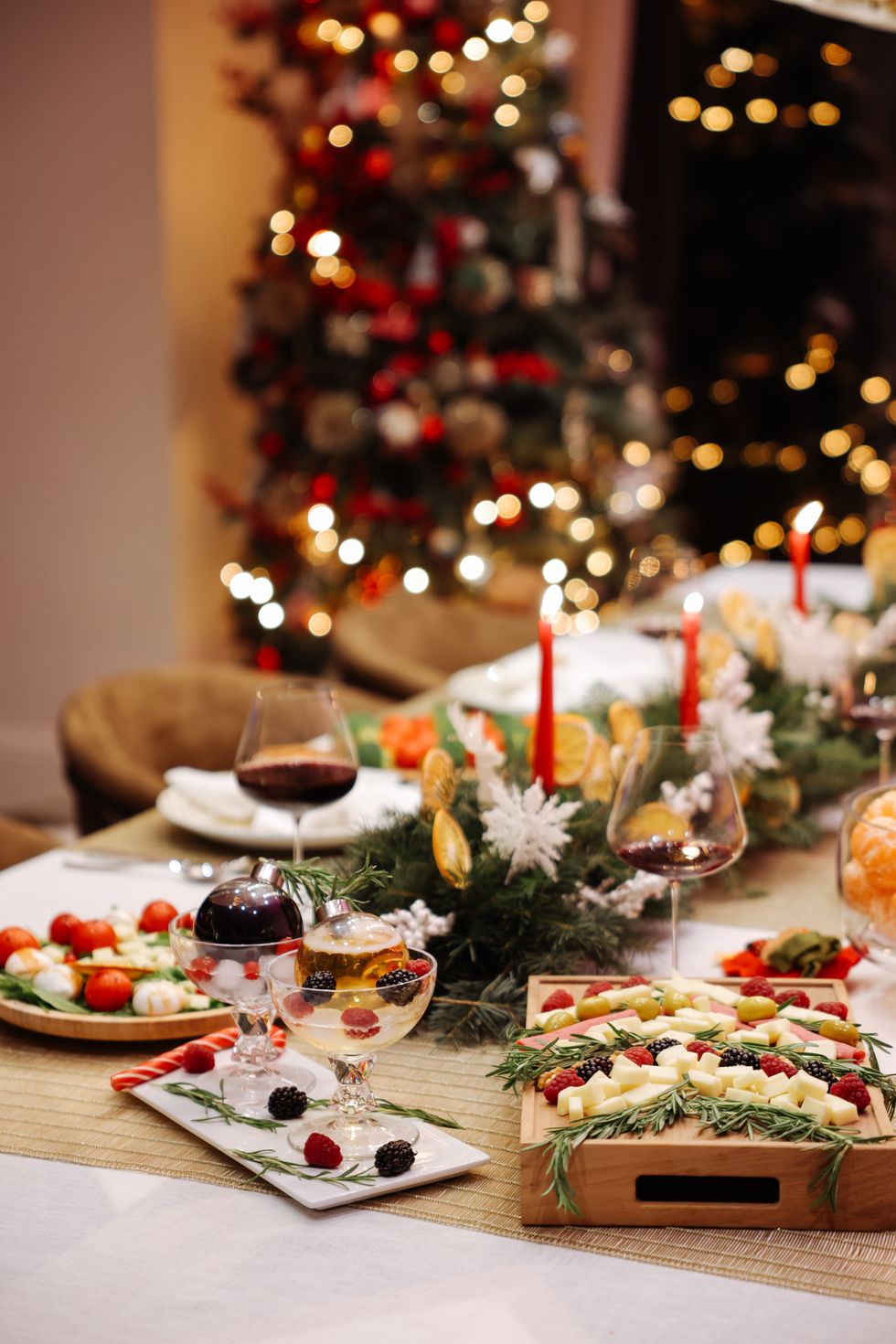 christmas holiday dining table