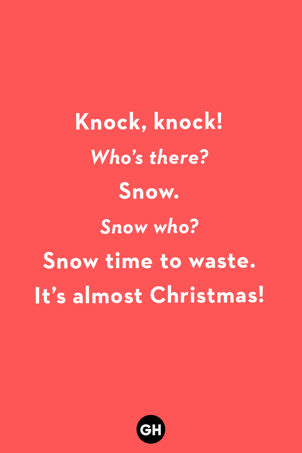 christmas jokes black text on red background