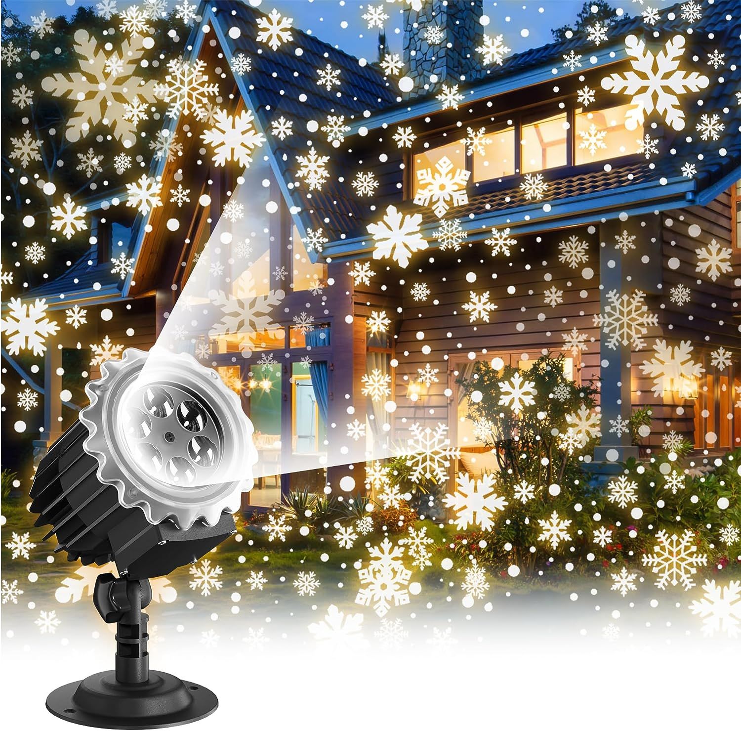 Christmas Snowfall Light Projector, LED Snow Lights with Remote Control  Holiday Light Rotation for Valentines Day Christmas Halloween Holiday Party
