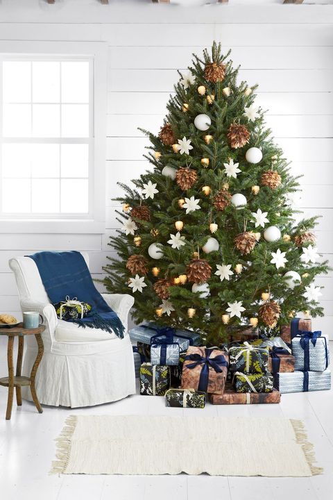 christmas living room woodland blue