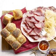 christmas lunch ideas ham and cheese and rolls