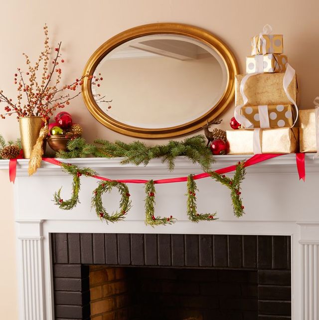 30 Easy Christmas Mantel Decorations - DIY Holiday Fireplace Decor