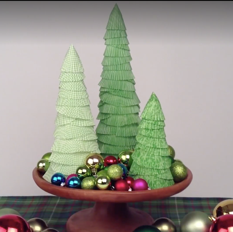 christmas mantel decorations cupcake liner trees christmas mantel decorations cupcake liner trees