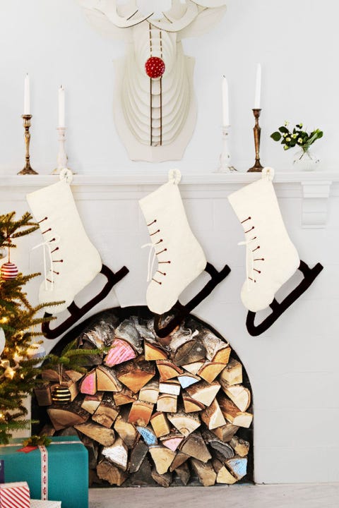 christmas mantel decorations ice skate stockings christmas mantel decorations ice skate stockings