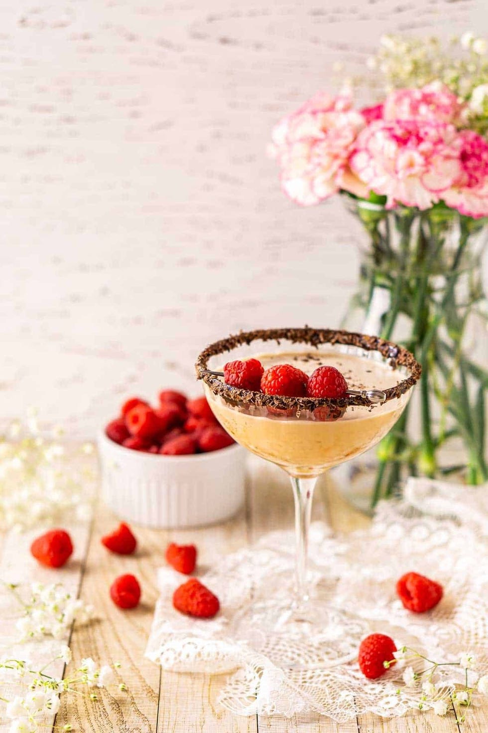 chocolate and raspberry christmas martini