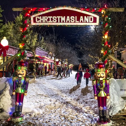 a successful new york businesswoman learns her beloved late grandmother has left her christmas land, a magical christmas themed village in the country side  photo   credit  copyright 2015 crown media united states, llcphotographer  fred hayes