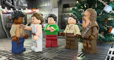a scene from the lego star wars holiday special, a good housekeeping pick for best christmas movies on disney plus