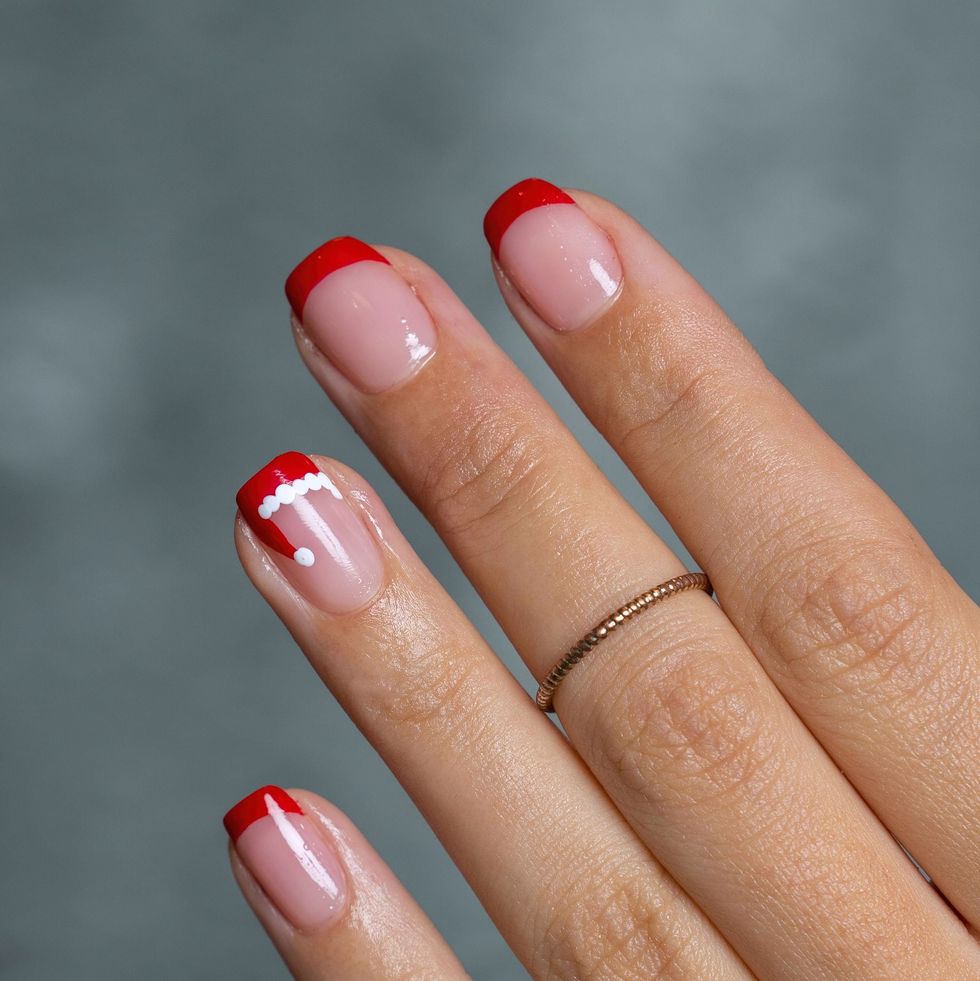 17 Red French Tip Manicures Trending for Holiday Parties and Beyond
