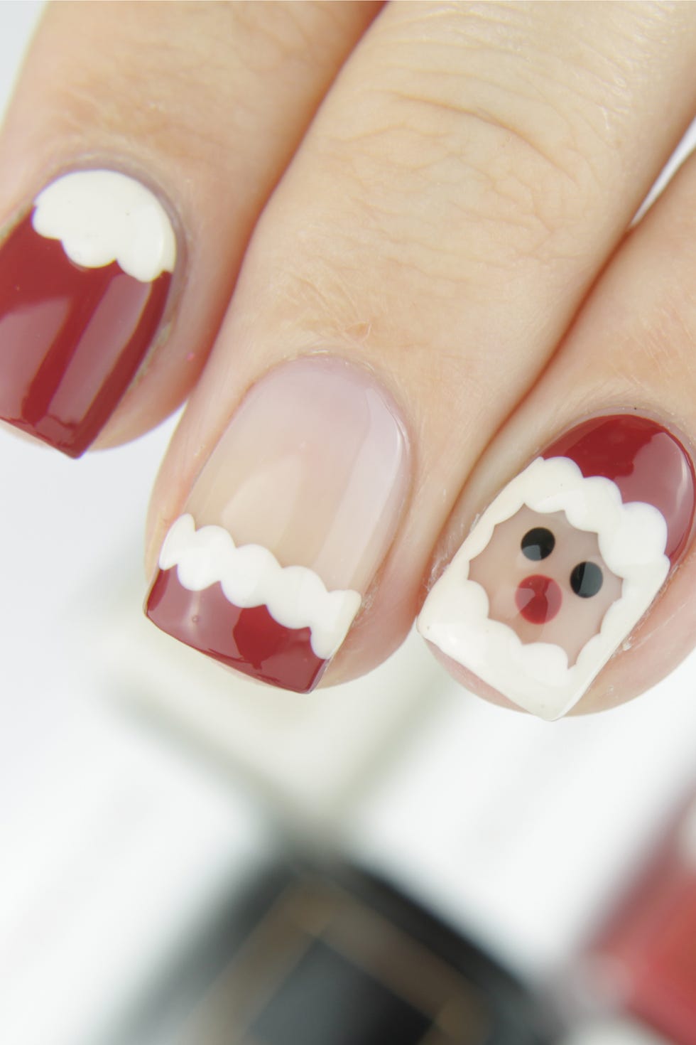 santa claus christmas nail art