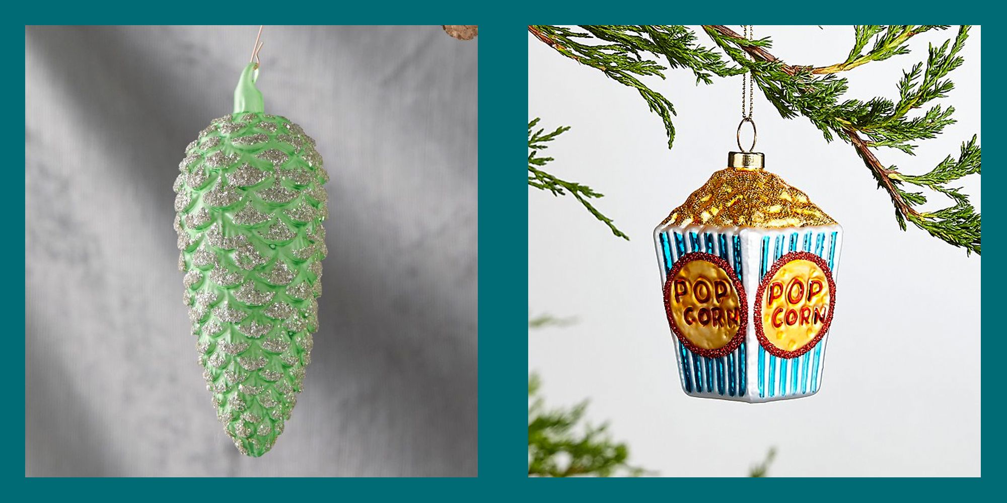 Glass Pinecone Ornaments -  Canada